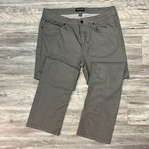 KENNETH COLE Gray Stretch Denim Straight Leg Pants 34x30